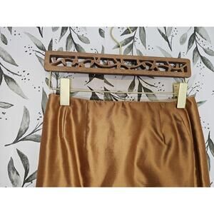 Helen Haughey Designs Skirt Golden Womens Size S Satin